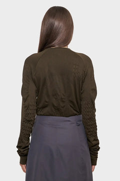 Bluza 3D KNIT brązowa