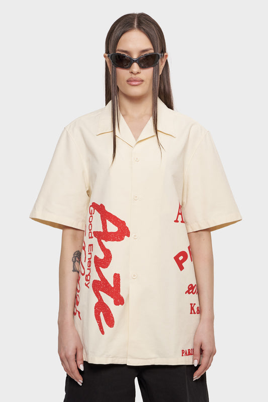 damskie#@Koszula RED PRINT kremowa