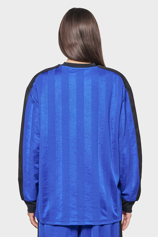 damskie#@Longsleeve FOOTBALL JERSEY niebieski