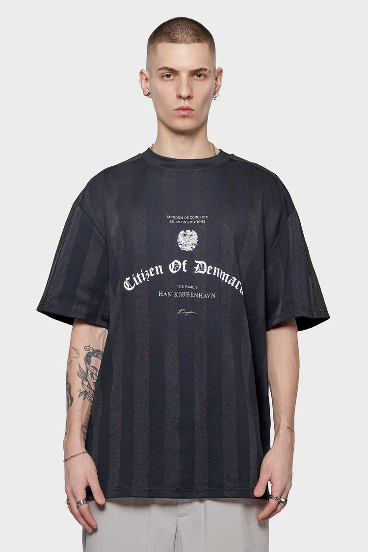meskie#@Koszulka FOOTBALL JERSEY TEE czarna