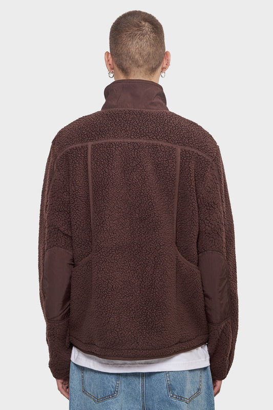 meskie#@Kurtka Off-Race Pile Fleece brążowa