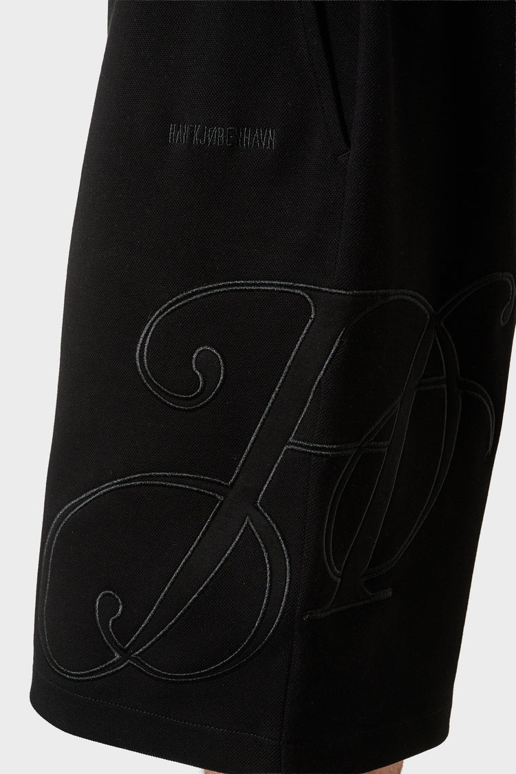 Szorty MONOGRAM FIT czarny