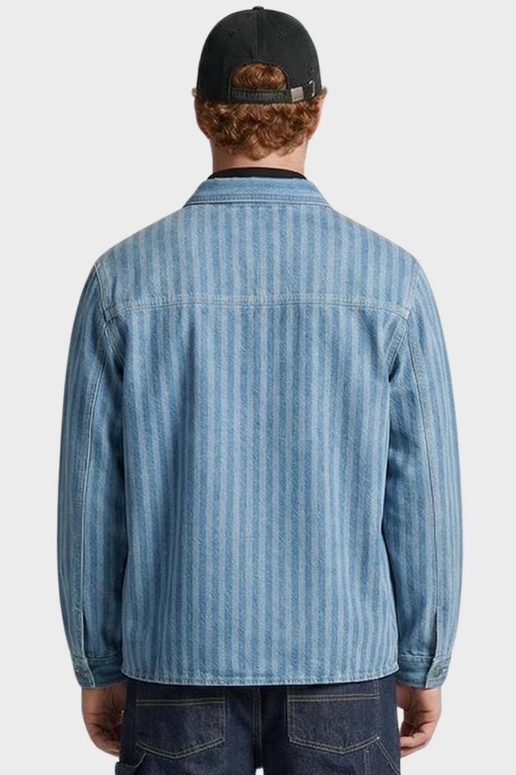 Kurtka BERRY DENIM OVERSHIRT niebieska