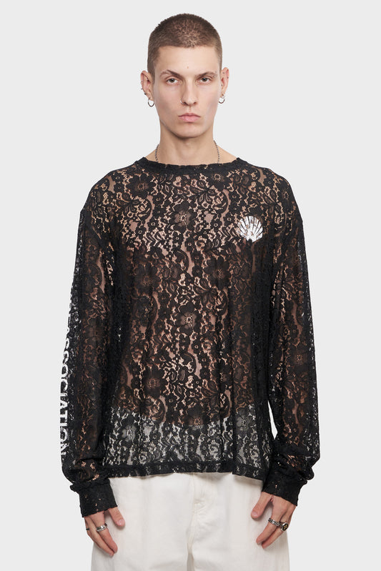 meskie#@Longsleeve LACE LOGO LONGSLEEVE czarny