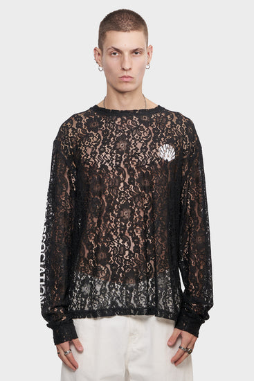 meskie#@Longsleeve LACE LOGO LONGSLEEVE czarny