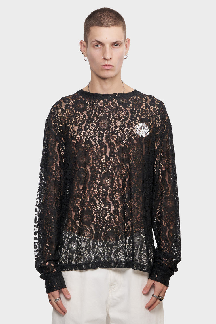 meskie#@Longsleeve LACE LOGO LONGSLEEVE czarny