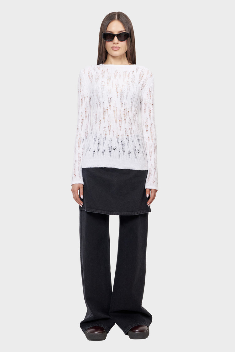 Spodnie JEANS WITH SKIRT DETAIL czarne