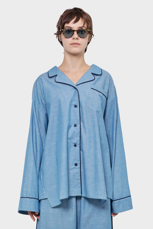 DENIM SHIRT light blue shirt