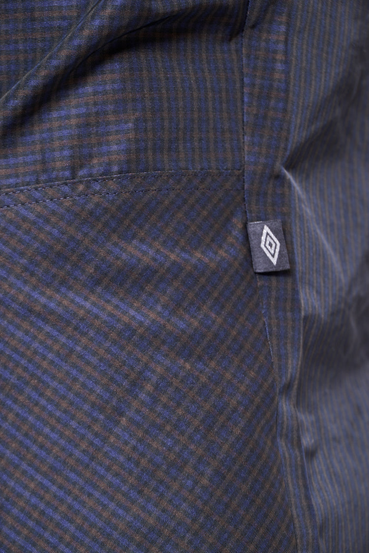CHECK navy blue trousers