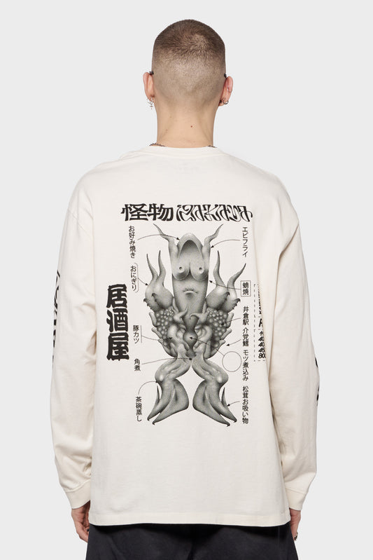 meskie#@Longsleeve KAIBUTSU IZAKAYA biała