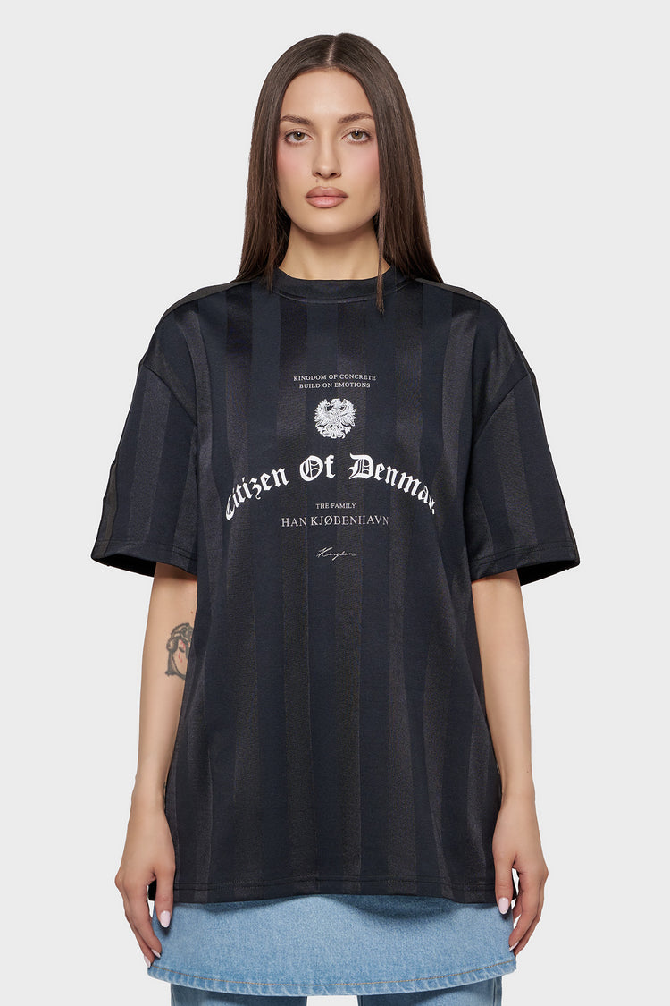 damskie#@Koszulka FOOTBALL JERSEY TEE czarna