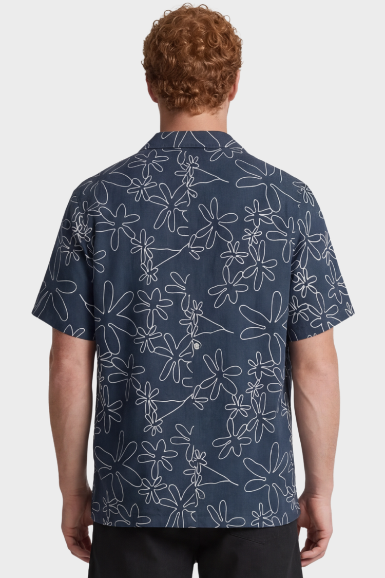 Koszula PEER EMBROIDERY REGULAR granatowa