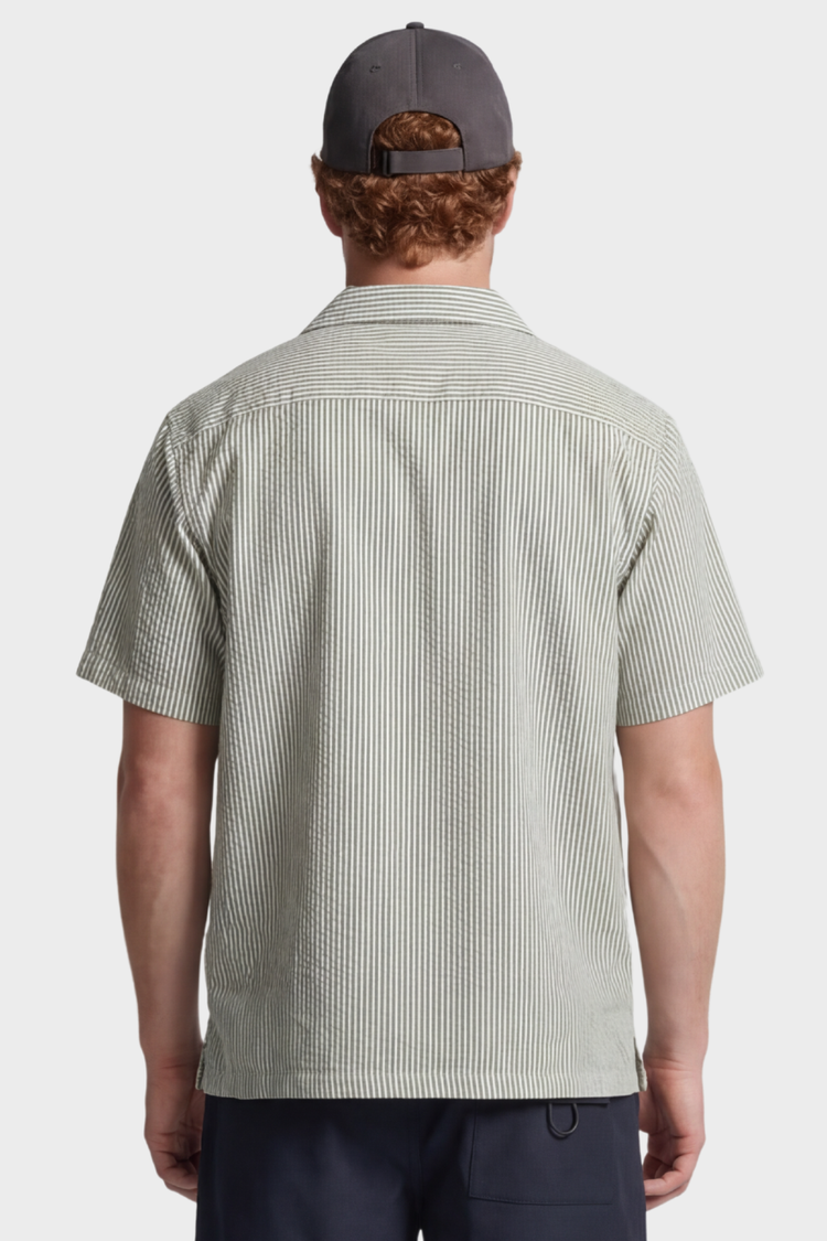 Koszula PEER SEERSUCKER niebiesko-szara