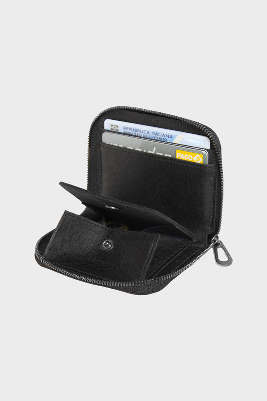 WALLET & PURSE ZIPPERED black wallet