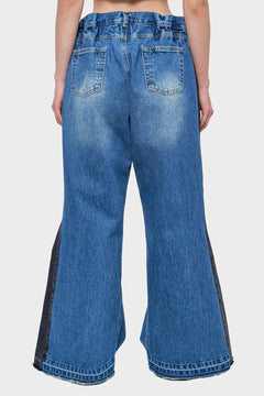 Spodnie BAGGY JEANS niebieskie/czarne