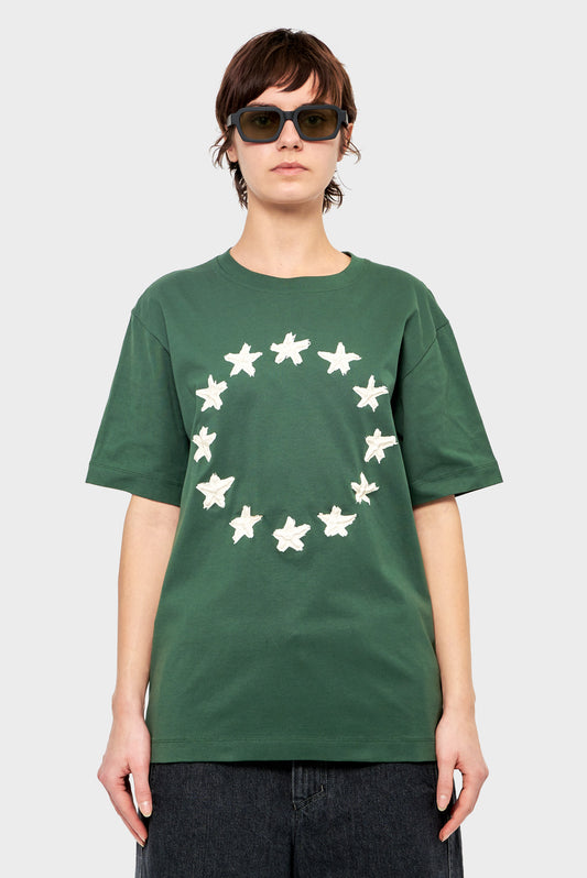 damskie#@Koszulka REGULAR STARS zielona