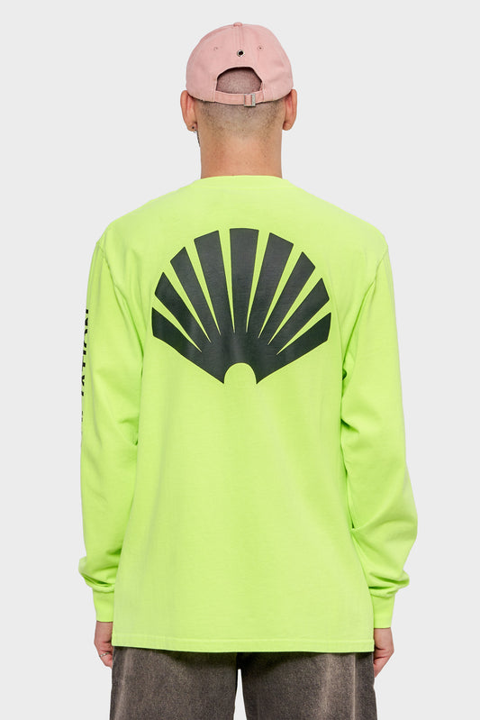 meskie#@Longsleeve LOGO neonowo żółty