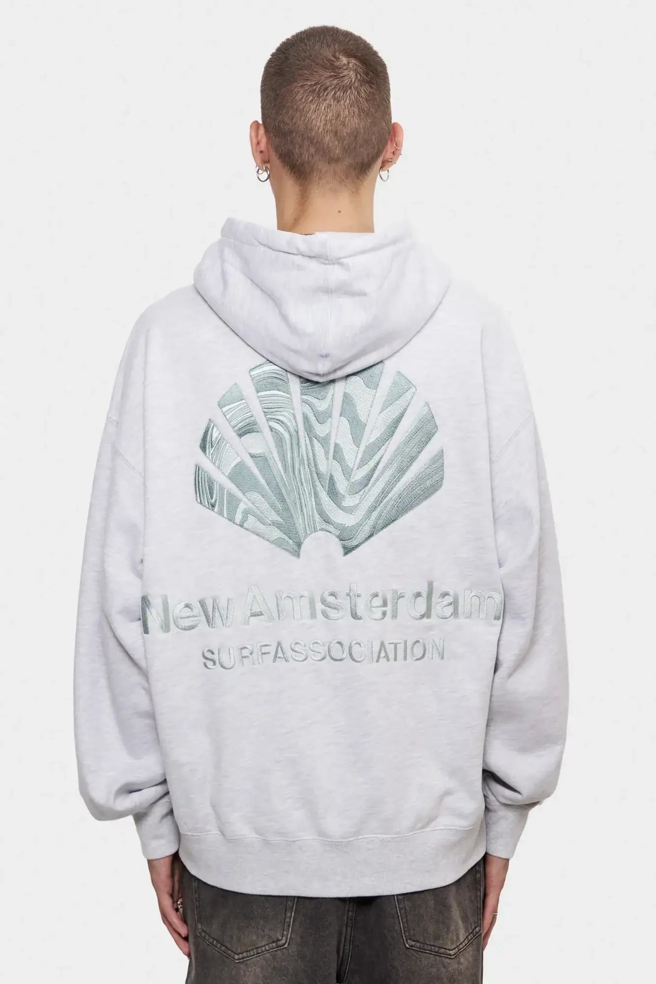 meskie#@Bluza LOGO HOODIE popielaty