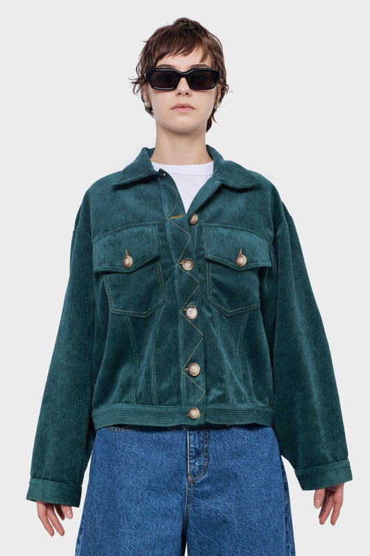 VELVET JACKET green