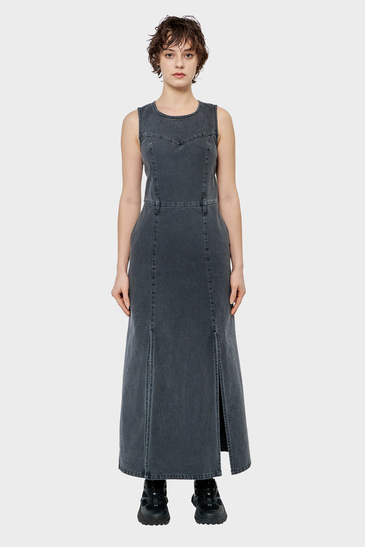 MAXI DRESS dress gray
