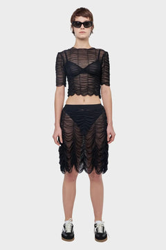 Top MESH DRAPE czarny