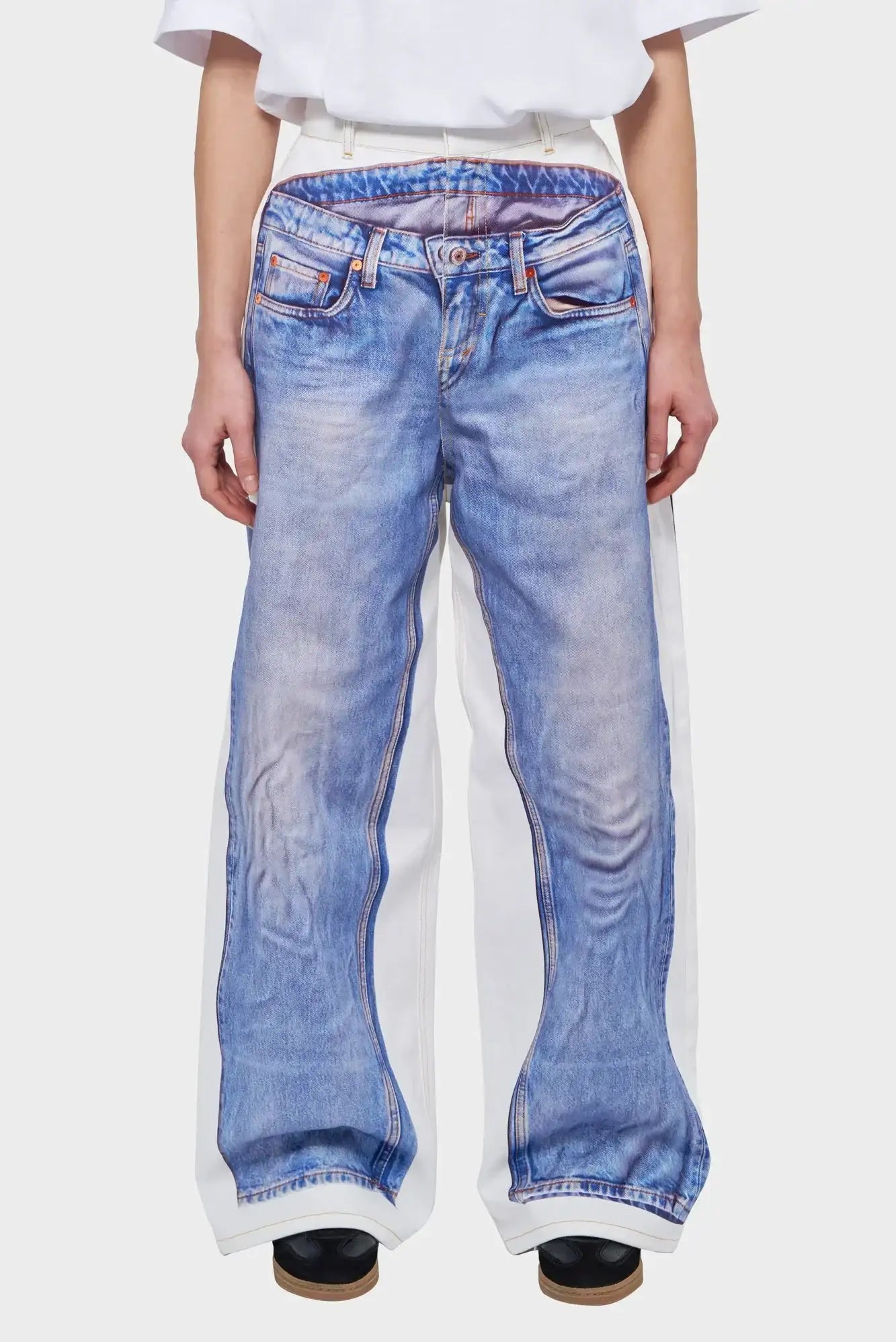 AUGMENTED JEANS trousers white/blue