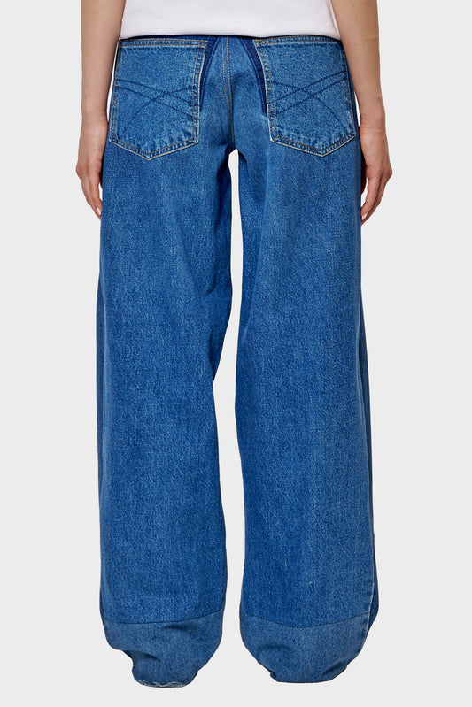 REWORKED BLUE JEANS blue trousers
