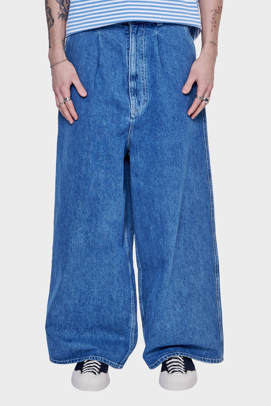 meskie#@Spodnie EXTRA OVER PANTS niebieskie