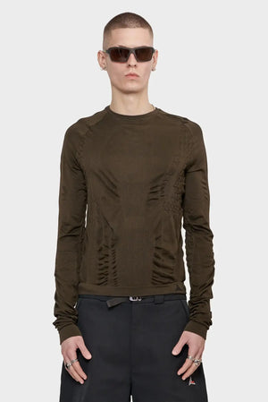 meskie#@Bluza 3D KNIT brązowa