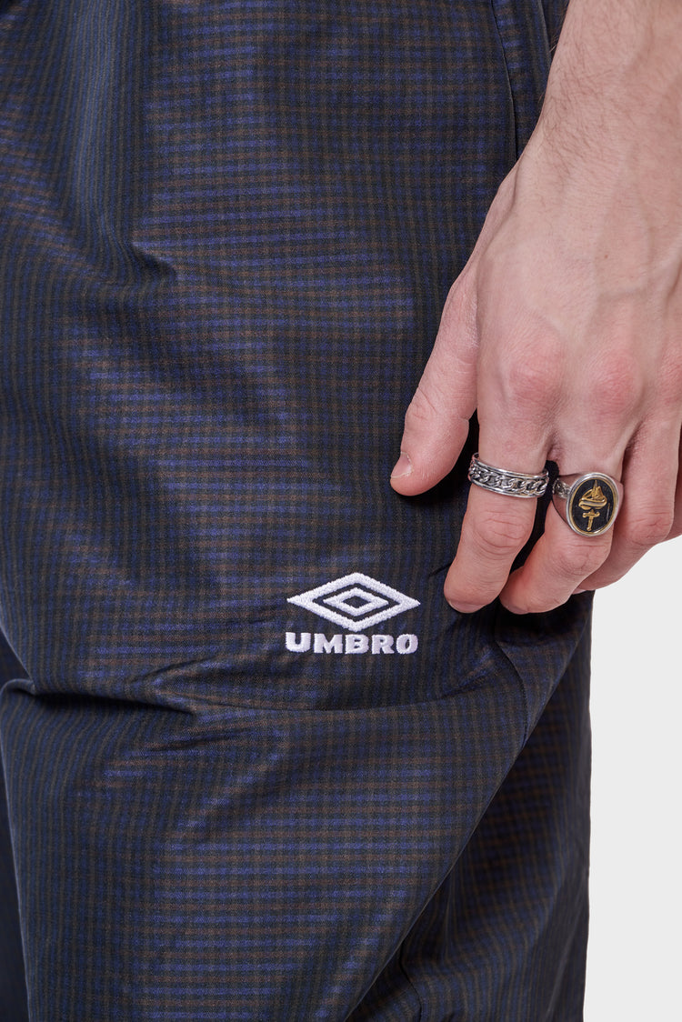 CHECK navy blue trousers