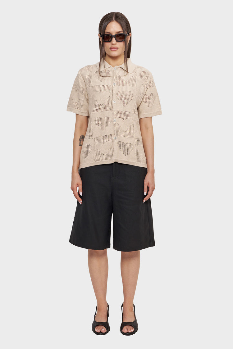 damskie#@Szorty WIDE-LEG SHORTS czarne