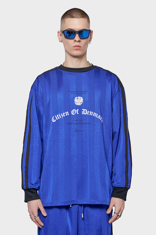 meskie#@Longsleeve FOOTBALL JERSEY niebieski