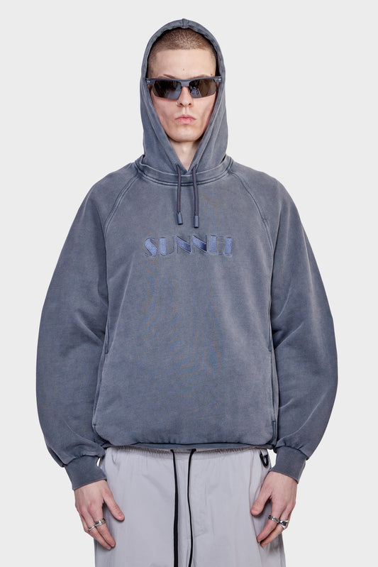 meskie#@Bluza DOUBLE HOODIE szara