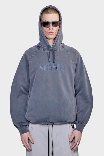 meskie#@Bluza DOUBLE HOODIE szara