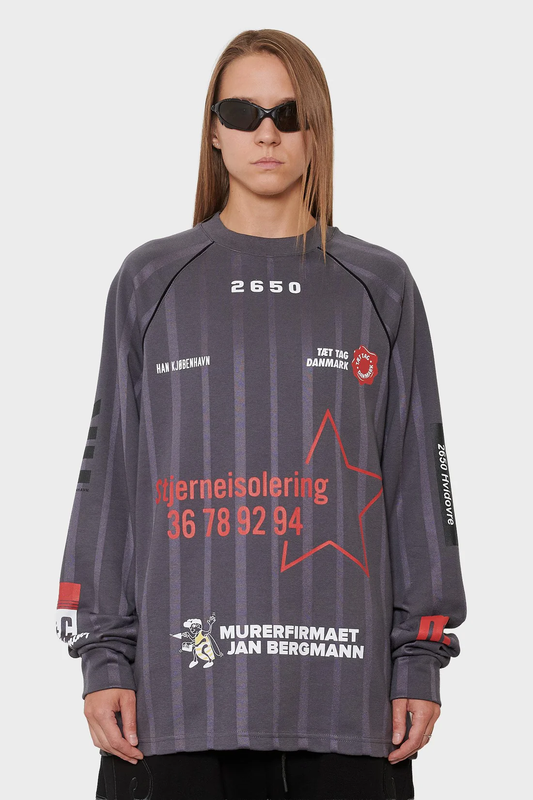 damskie#@Longsleeve FOOTBALL szary