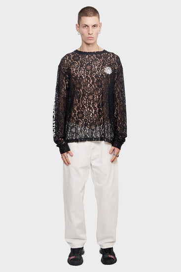 meskie#@Longsleeve LACE LOGO LONGSLEEVE czarny