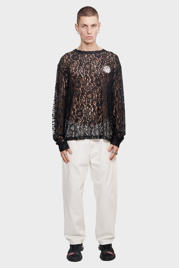 meskie#@Longsleeve LACE LOGO LONGSLEEVE czarny