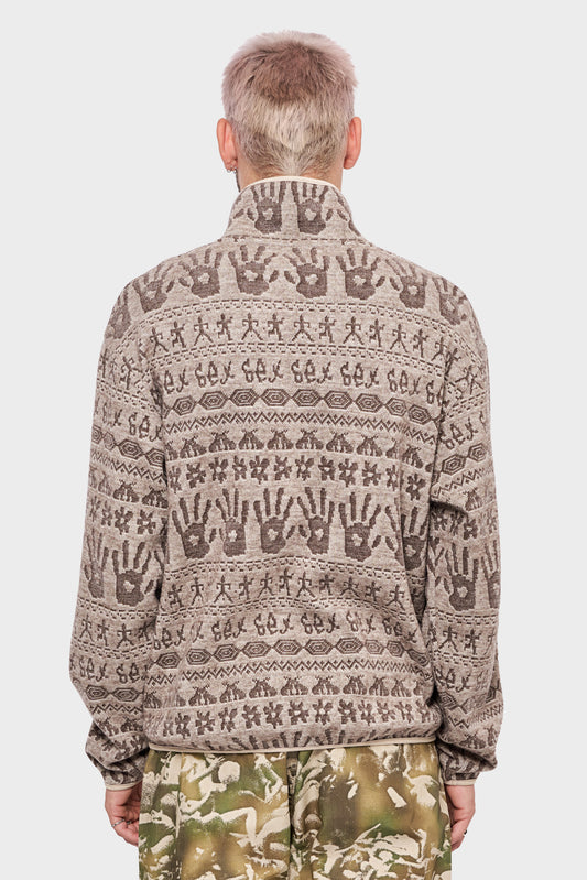 meskie#@Sweter KNOTTY KNIT szary