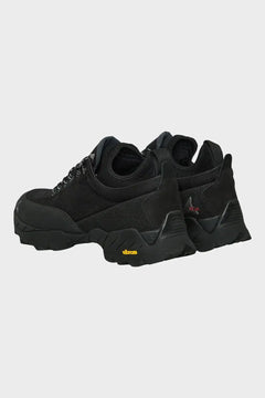 Czarne buty trekkingowe męskie z grubą podeszwą Vibram, sportowe, outdoor