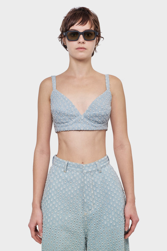 Top DENIM light blue