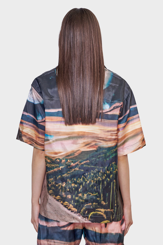 damskie#@Koszula SHORTSLEEVE multikolorowa