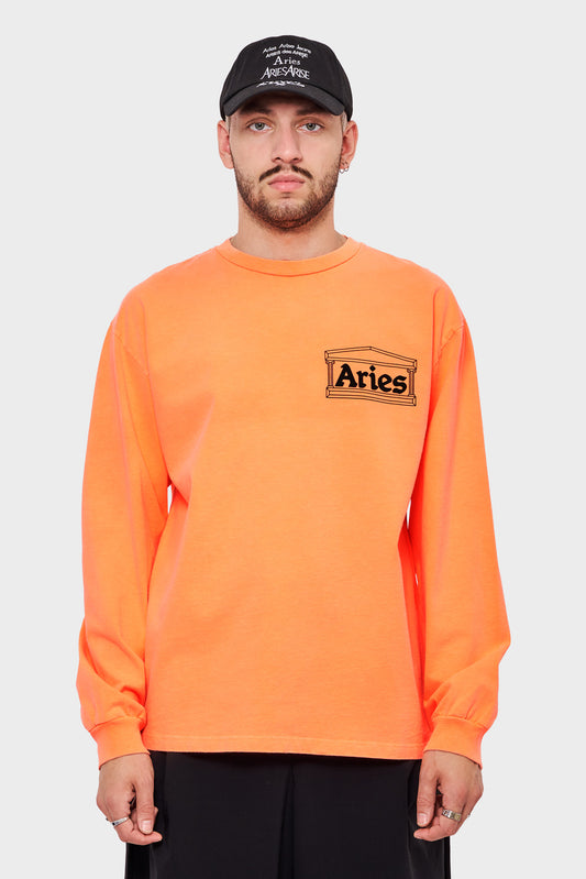meskie#@Longsleeve TEMPLE FLUORO pomarańczowy