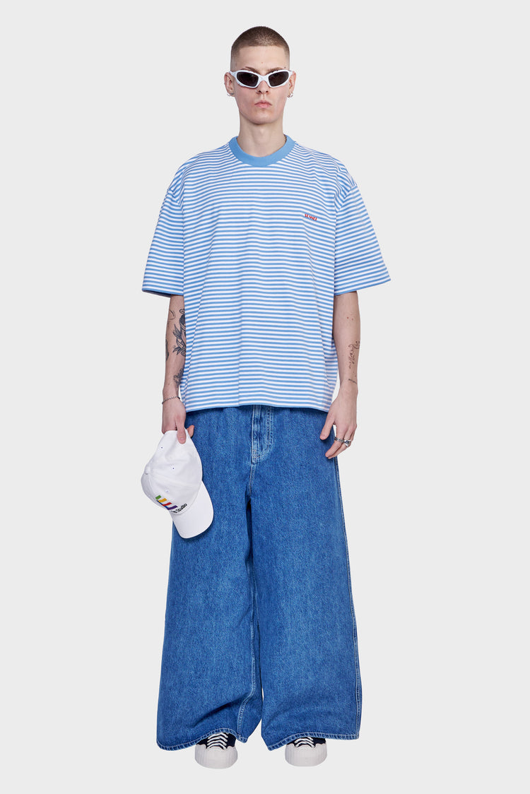 meskie#@Spodnie EXTRA OVER PANTS niebieskie