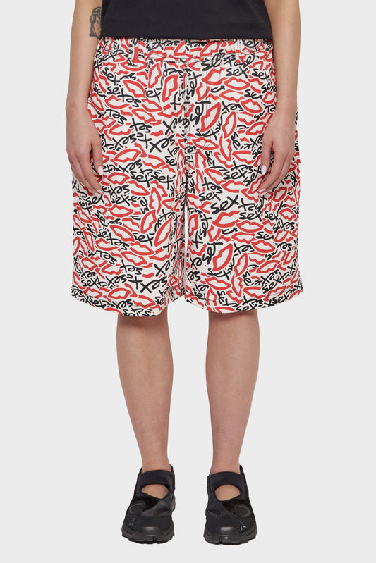 damskie#@Szorty SEX CAMO białe