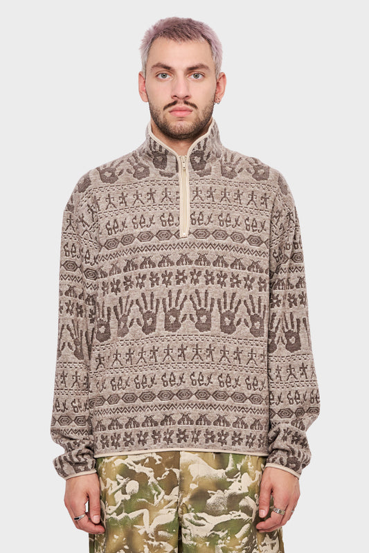 meskie#@Sweter KNOTTY KNIT szary