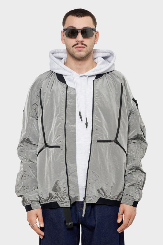 meskie#@Kurtka TRIANGLE BOMBER szara