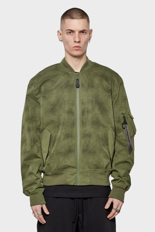 Kurtka LASER CUT FLIGHT JACKET II zielona