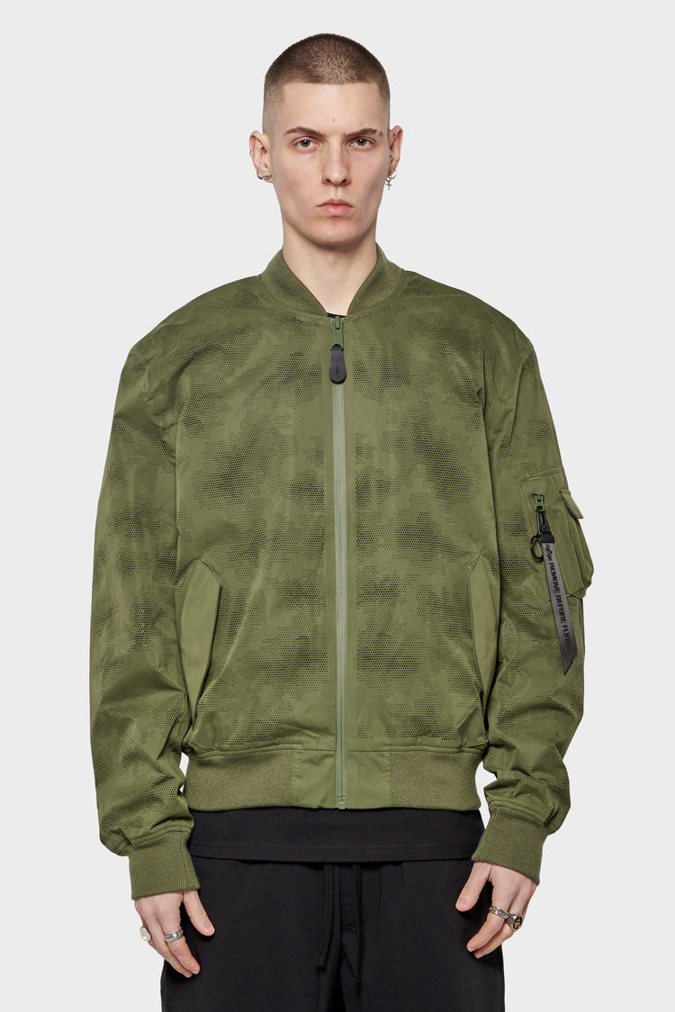 Kurtka LASER CUT FLIGHT JACKET II zielona