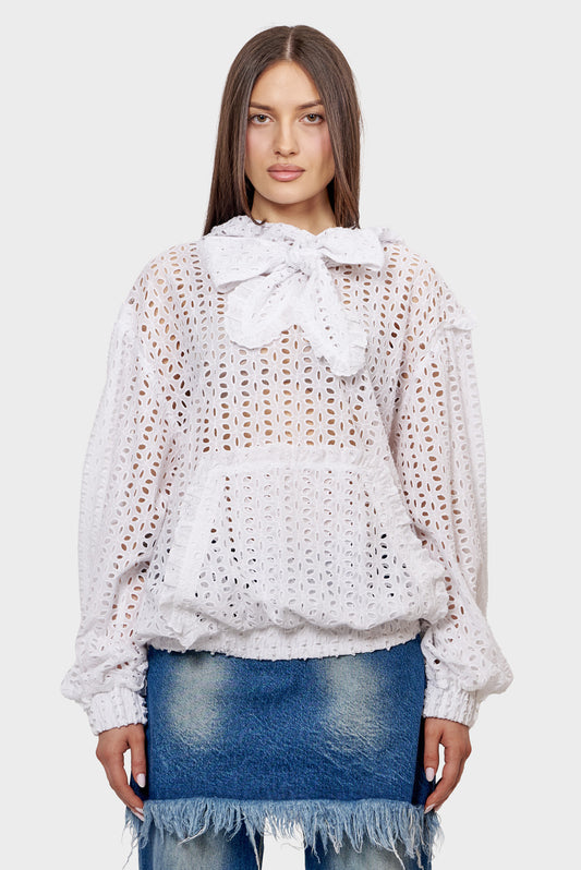 BRODERIA ANGLAISE sweatshirt white