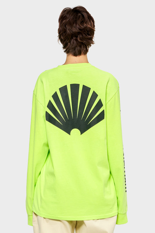 damskie#@Longsleeve LOGO neonowo żółty
